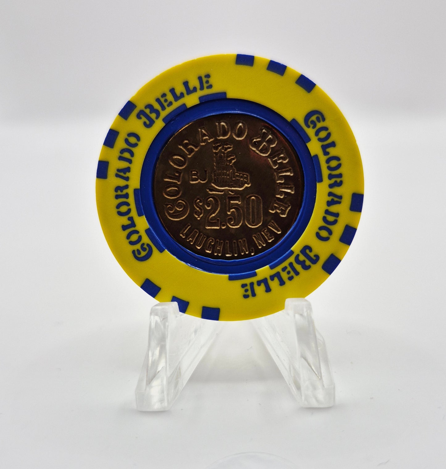 Colorado Belle Casino Laughlin Nevada 1997 $2.50 "Coin Inlay" Casino Chip N9503