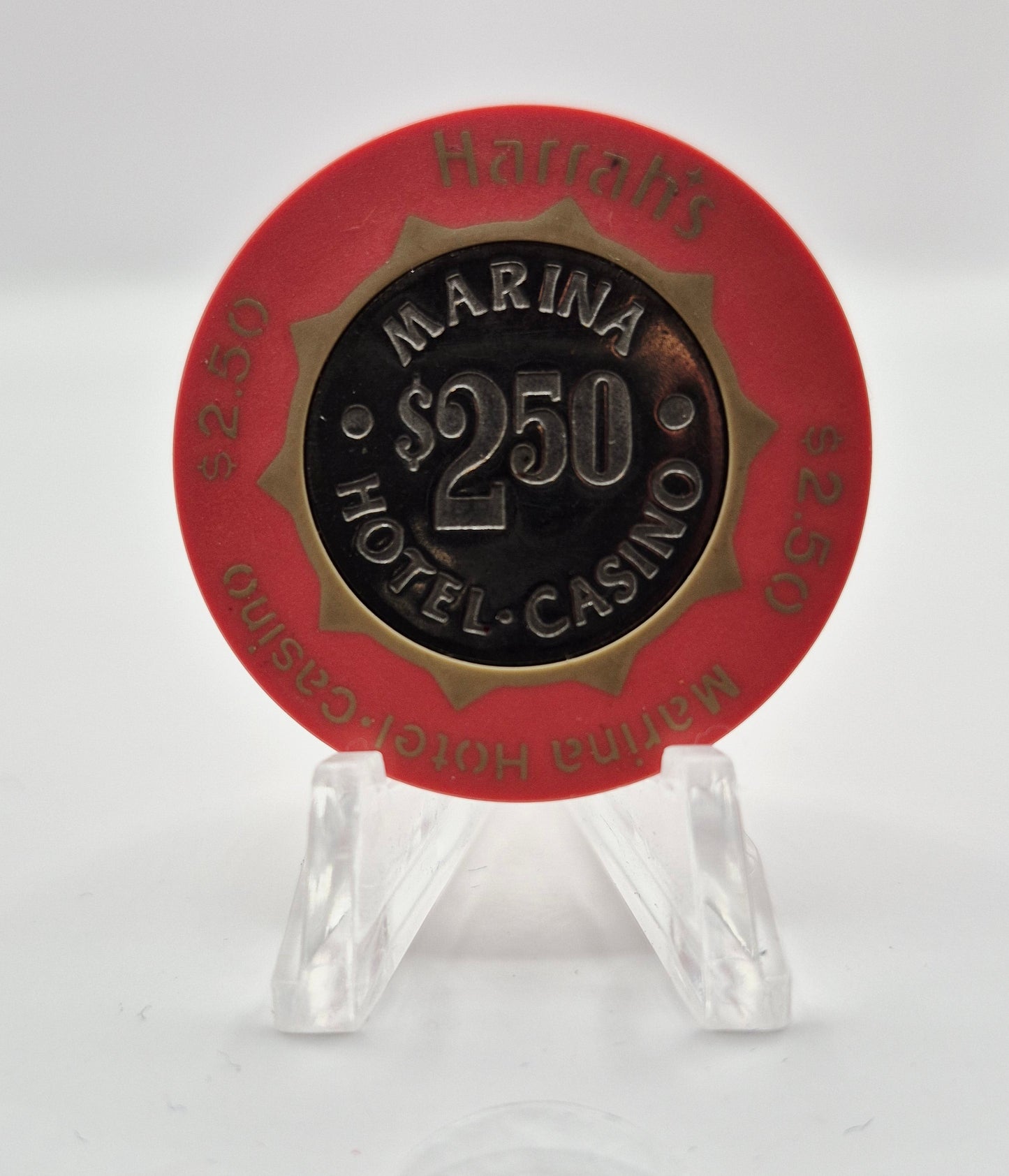 Harrah's Marina Hotel Casino Atlantic City New Jersey $2.50 Casino Chip