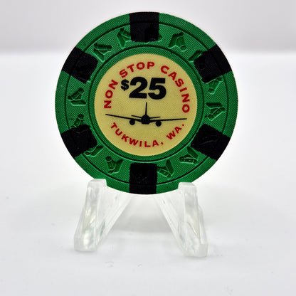 Non Stop Casino Card Room Tukwila Washington $25 Casino Chip