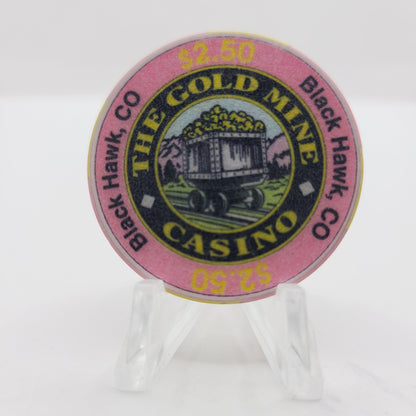 The Gold Mine Casino Black Hawk Colorado 1991 $2.50 Casino Chip