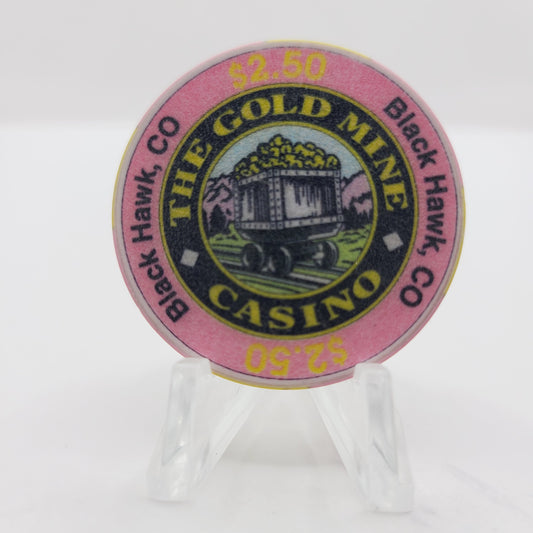 The Gold Mine Casino Black Hawk Colorado 1991 $2.50 Casino Chip