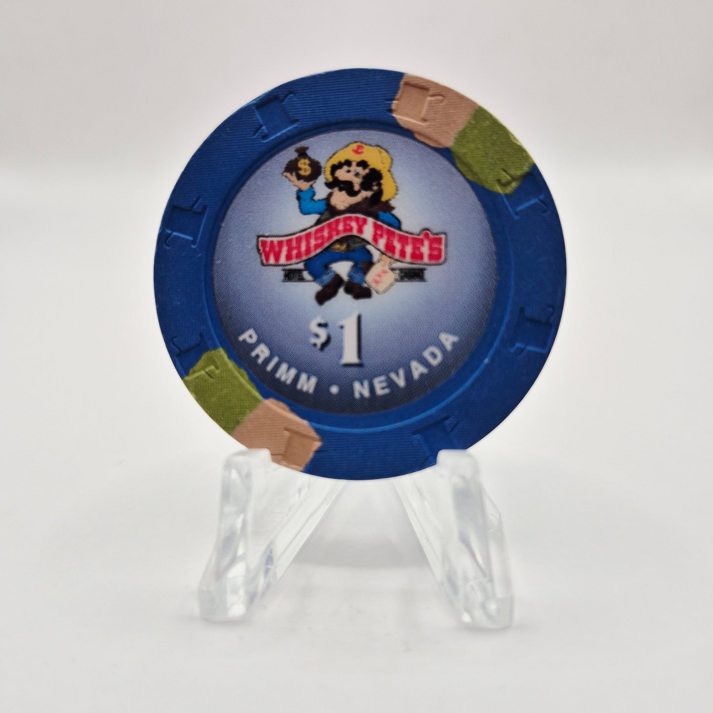 Whiskey Pete's Casino Primm Nevada  $1 Casino Chip Notin TCR  *DK BLUE