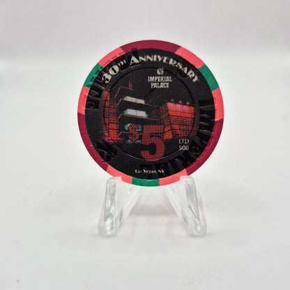 Imperial Palace Hotel Casino Las Vegas Nevada 2006 '30th Anniversary' $5 Casino Chip E8094