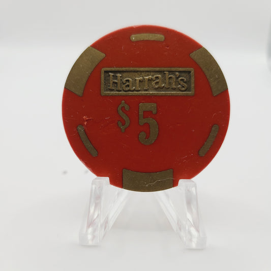Harrah's Casino Reno/Tahoe Nevada 1980's $5 Casino Chip N5144