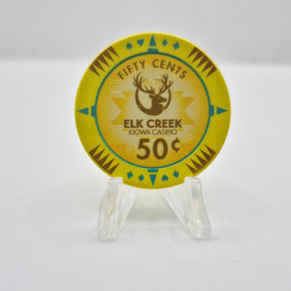 Kiowa Elk Creek Casino Hobart Oklahoma $.50 Casino Chip