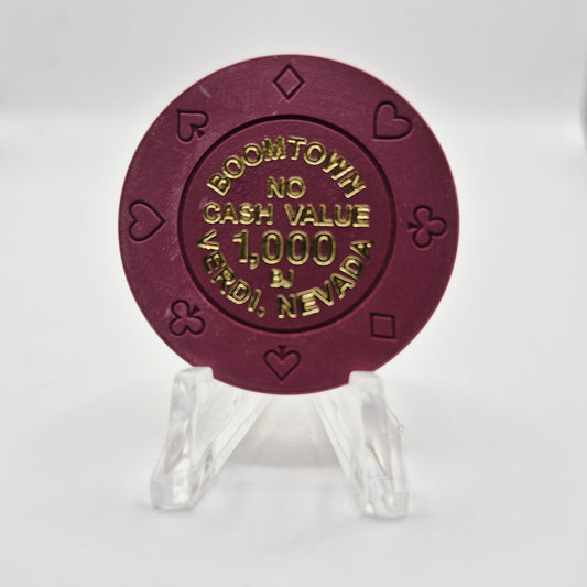 Boomtown Casino Reno/Verdi NV NCV 1000 Casino Chip "UNCIRCULATED" V2170