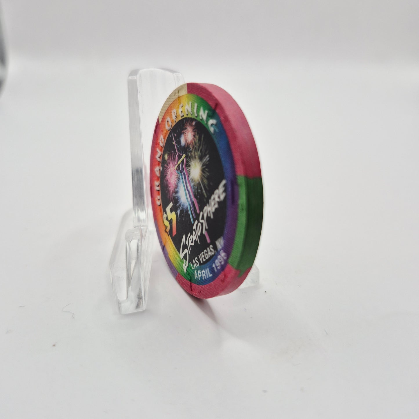 Stratosphere Hotel Casino Las Vegas Nevada 1996 'Grand Opening' $5 Casino Chip N9191