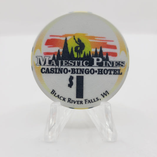 Majestic Pines Casino Black River Falls Wisconsin $1 Casino Chip