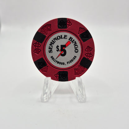 Seminole Indian Bingo Hollywood Florida $5 Casino Chip *UNC