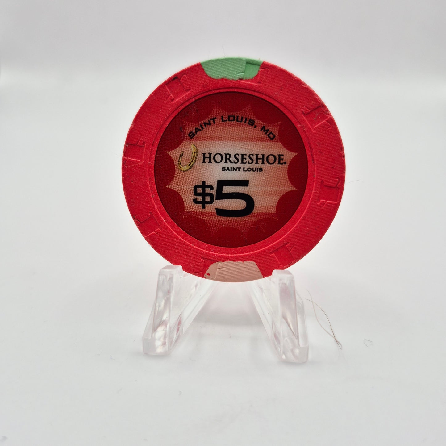 Horseshoe Hotel Casino St. Louis Missouri $5 Casino Chip  *Circulated