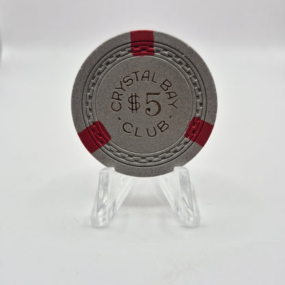 Crystal Bay Club Crystal Bay Nevada 1950's $5 Casino Chip N7848