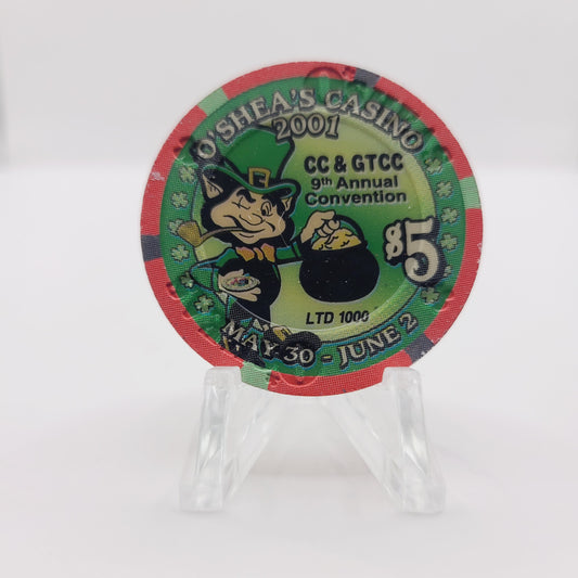 O'Shea's Casino Las Vegas Nevada CC&GTCC 9th Annual convention $5 Casino Chip V6107