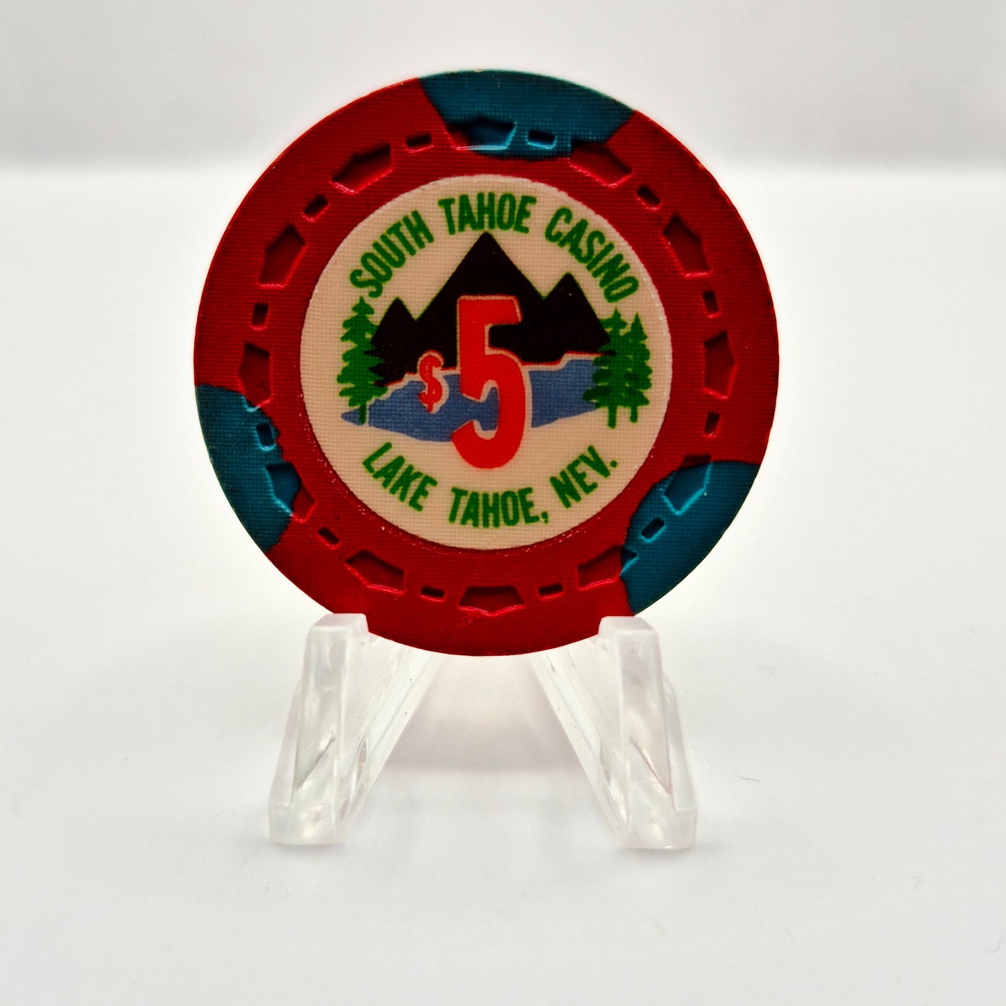 South Tahoe Casino Lake Tahoe Nevada 1965 $5 Casino Chip N5572