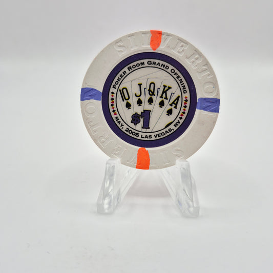 Silverton Hotel Casino Las Vegas Nevada 2007 "Royal Flush" $1 Casino Chip E8976
