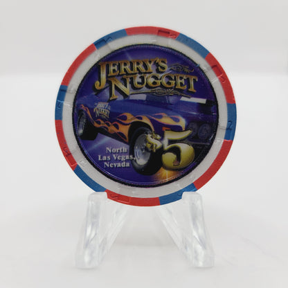 Jerry's Nugget Casino Las Vegas Nevada 2002 "Street Racer" $5 Casino Chip E1695 LTD 1000