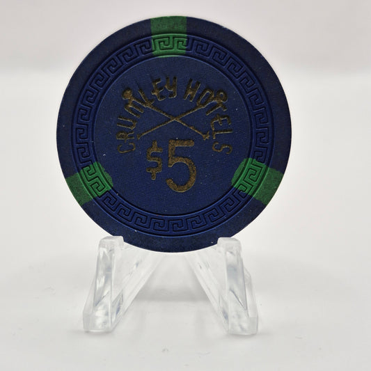 Crumley Hotels Casino Elko Nevada 1950 $5 Casino Chip N7052