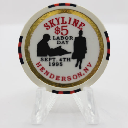 Skyline Casino Henderson Nevada 1995 "Labor Day" $5 Casino Chip N0408 LTD 1500