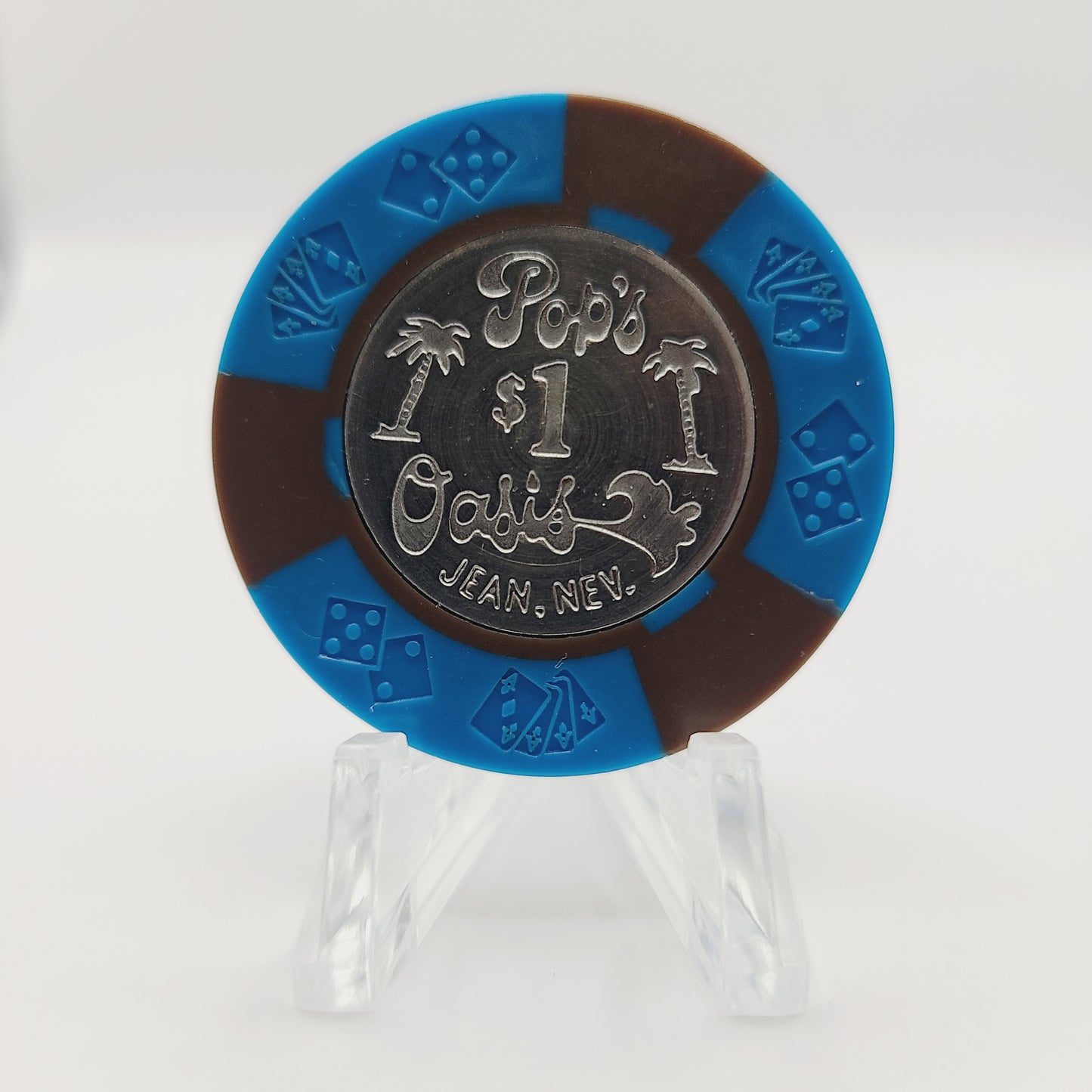 Pop's Oasis Casino Jean Nevada 1978 $1 Casino chip N2022