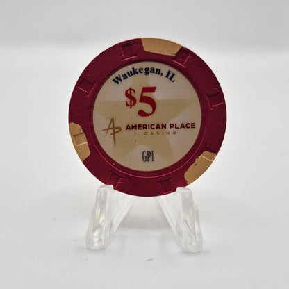 American Place Casino Waukegan Illinois 2025 $5 Casino Chip