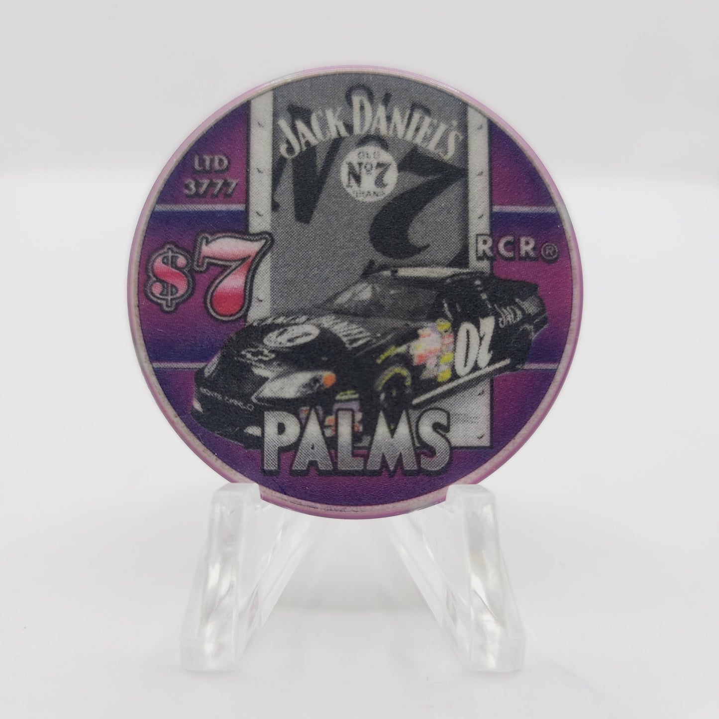 Palms Hotel Casino Las Vegas Nevada 2005 $7 "Jack Daniels Racecar" Casino Chip E4340 LTD 3777
