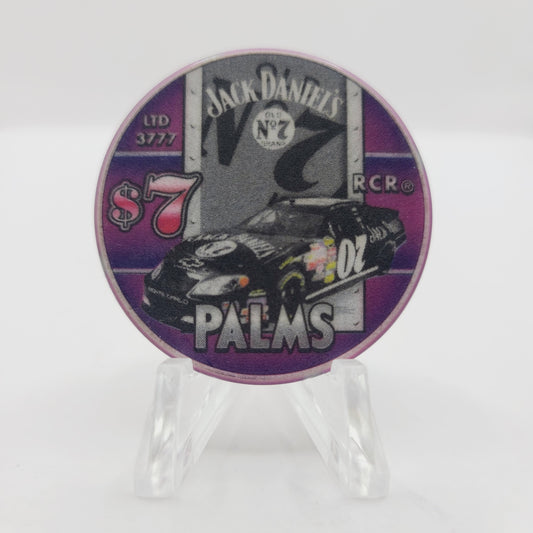 Palms Hotel Casino Las Vegas Nevada 2005 $7 "Jack Daniels Racecar" Casino Chip E4340 LTD 3777