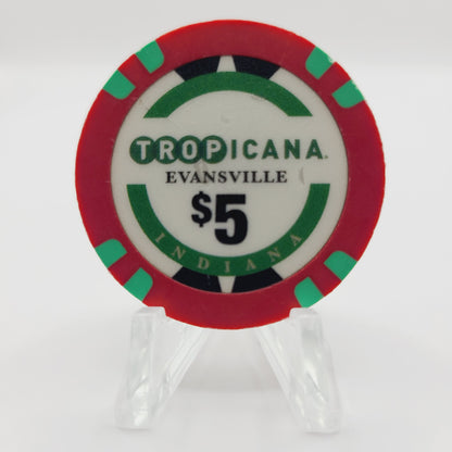 Tropicana Hotel Casino Evansville Indiana 2013 $5 Casino Chip