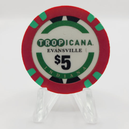 Tropicana Hotel Casino Evansville Indiana 2013 $5 Casino Chip