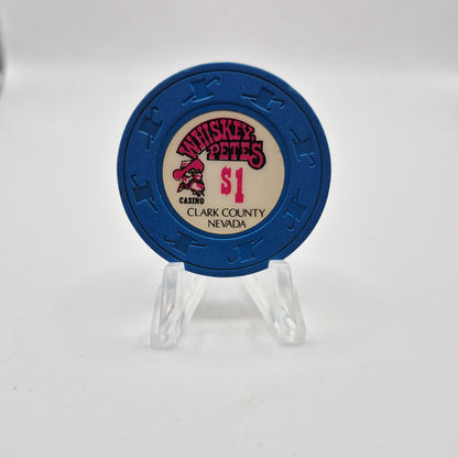 Whiskey Pete's Hotel Casino Primm Nevada "Clark County" 1980's $1 Casino Chip N2310.1
