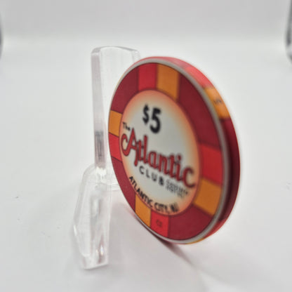The Atlantic Club Casino Hotel Atlantic City New Jersey 2012 $5 Casino Chip