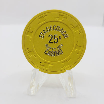 Stagecoach Hotel Casino Beatty Nevada 1983 $.25 Casino Chip N3099