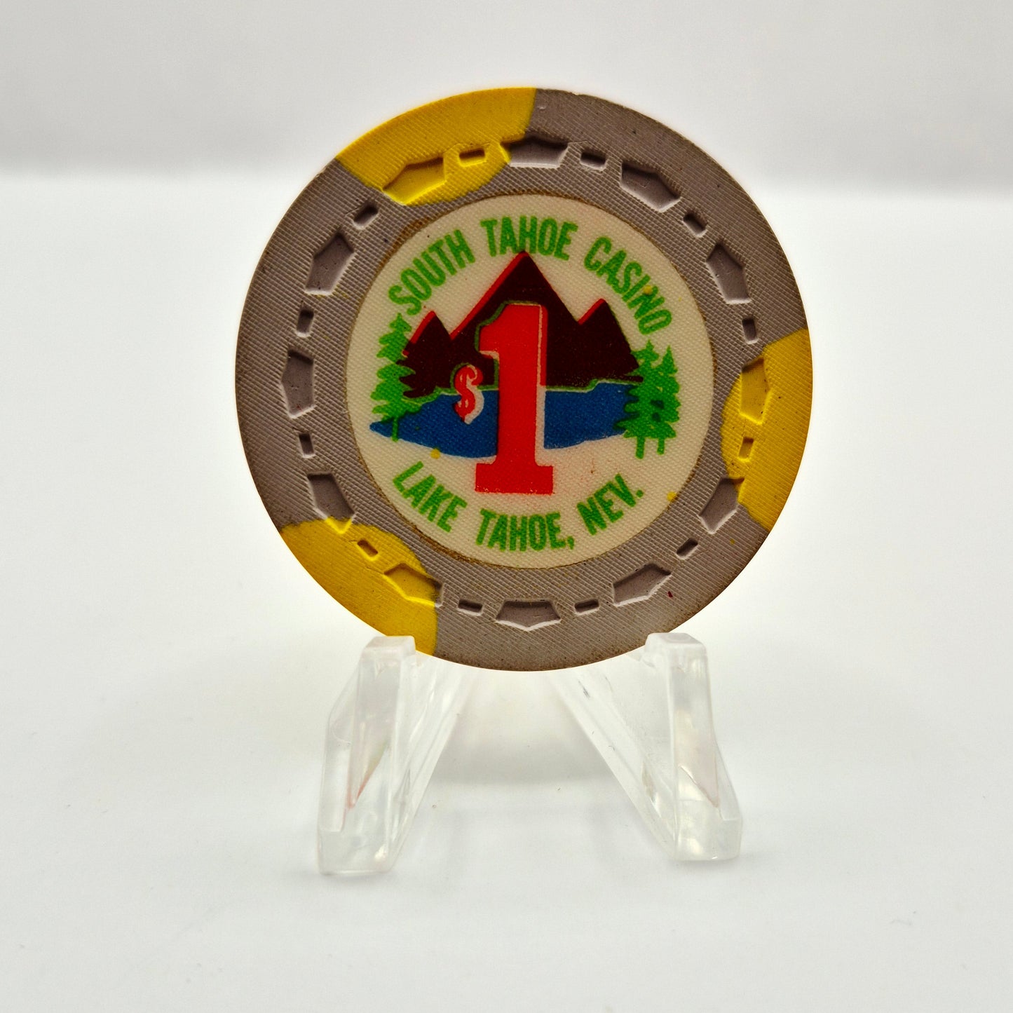 South Tahoe Club Casino Lake Tahoe Nevada 1965 $1 Casino Chip N5574
