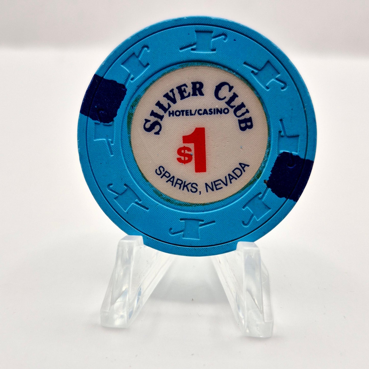 Silver Club "Karl's" Sparks Nevada 1989 $1 Chip N5544