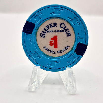 Silver Club "Karl's" Sparks Nevada 1989 $1 Chip N5544