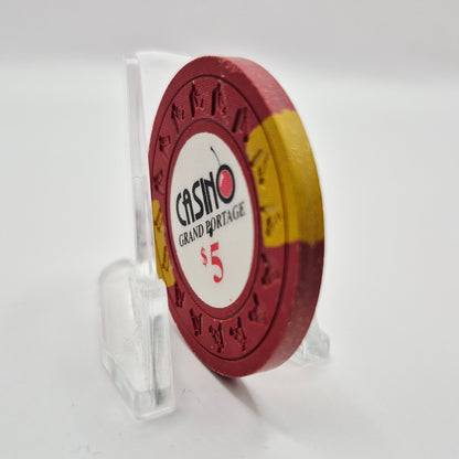 Grand Portage Lodge Casino Grand Portage Minnesota $5 Casino Chip *UNC