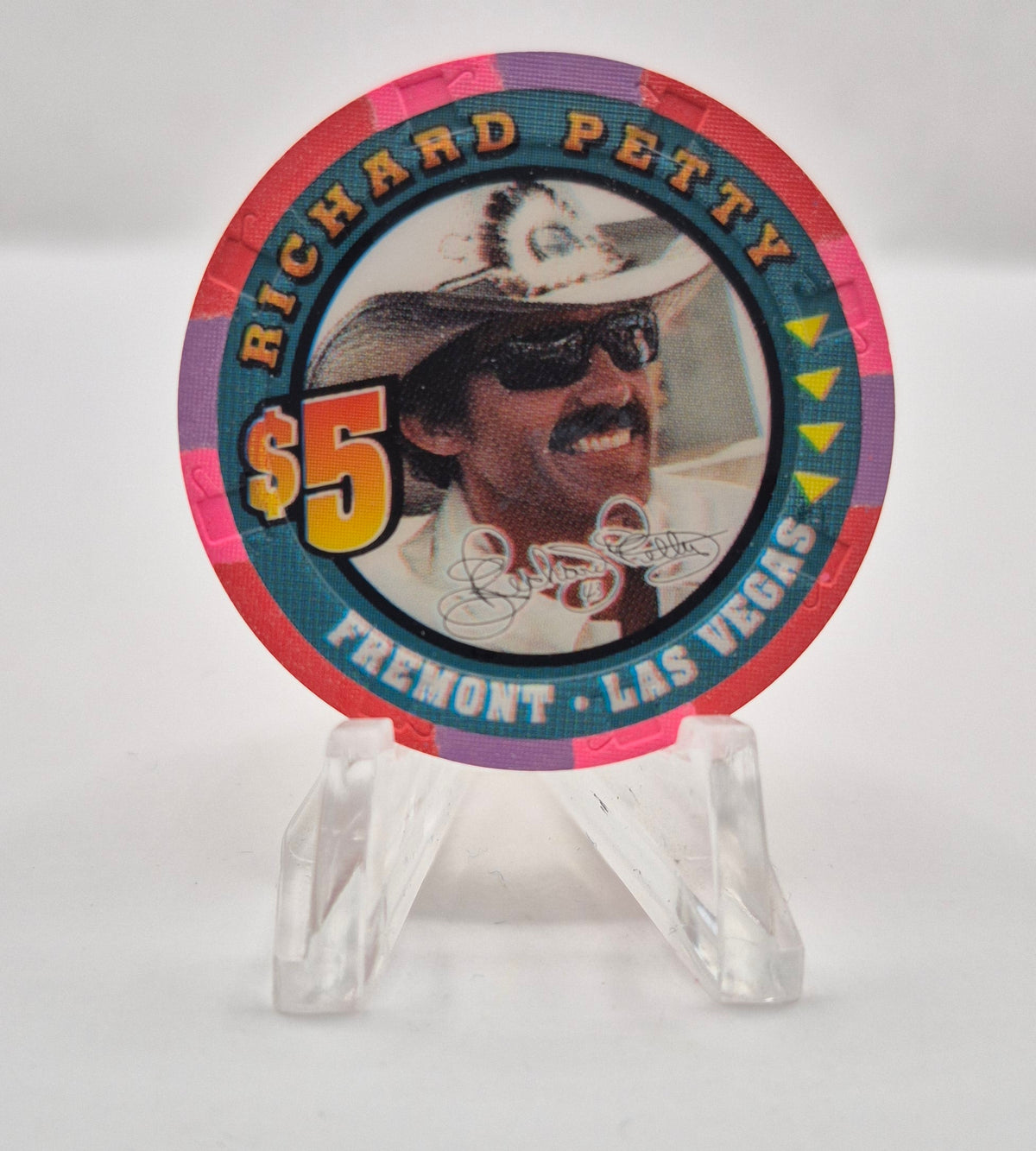 Fremont Hotel Casino Las Vegas Nevada 2000 $5 'Richard Petty' Casino Chip V4276
