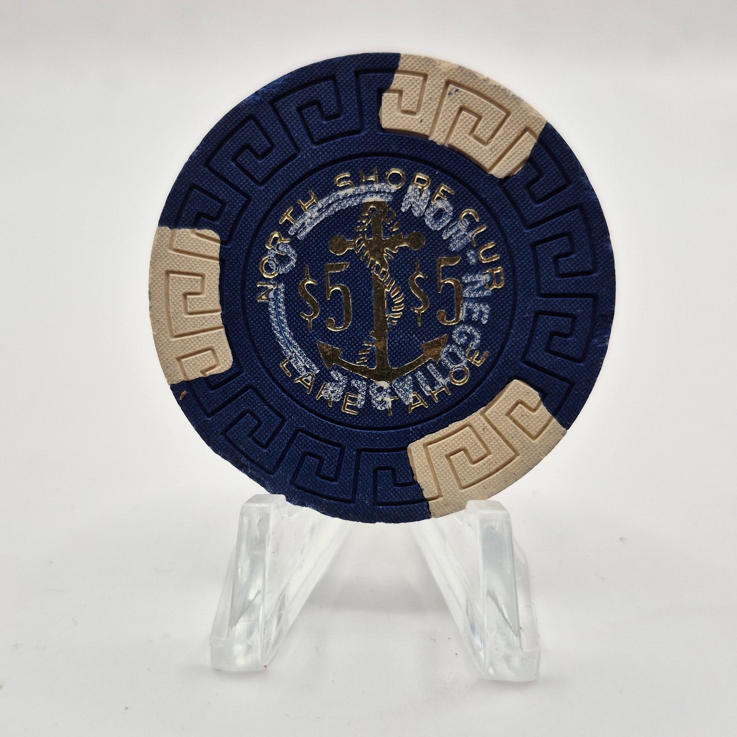 North Shore Club Casino Crystal Bay/ Lake Tahoe  Nevada $5 Casino Chip 1970 N7738.1