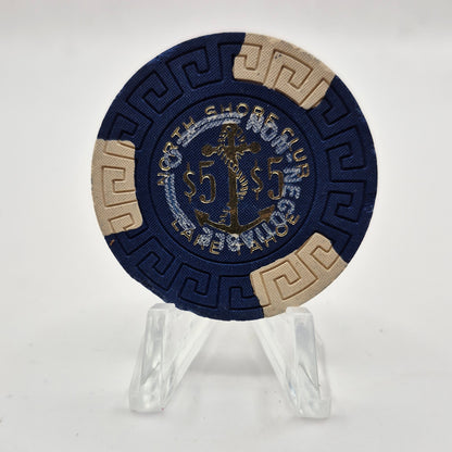 North Shore Club Casino Crystal Bay/ Lake Tahoe  Nevada $5 Casino Chip 1970 N7738.1