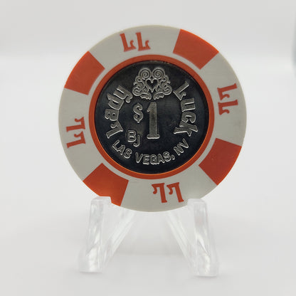 Lady Luck Hotel Casino Las Vegas Nevada Coin Inlay $1 Casino Chip V2877
