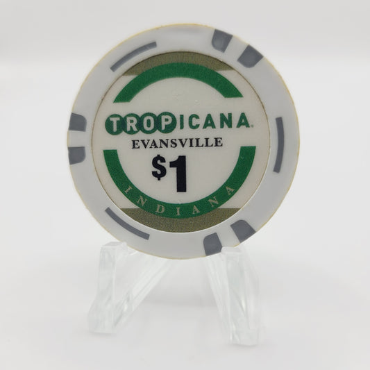 Tropicana Hotel Casino Evansville Indiana 2013 $1 Casino Chip