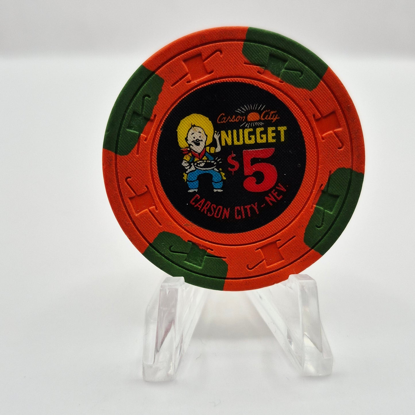 Carson City Nugget Carson City Nevada 1980s $5 Casino Chip N7180