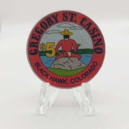 Gregory Street Casino Black Hawk Colorado 1992 $5 Casino Chip