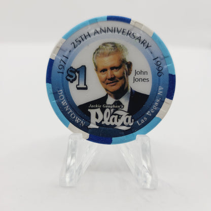 Jackie Gaughan's Hotel Casino Las Vegas Nevada 1996 "25th Anniversary" $1 Casino Chip N2648 *John Jones