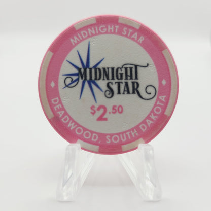 Midnight Star Casino Deadwood South Dakota 2020 $2.50 Casino Chip