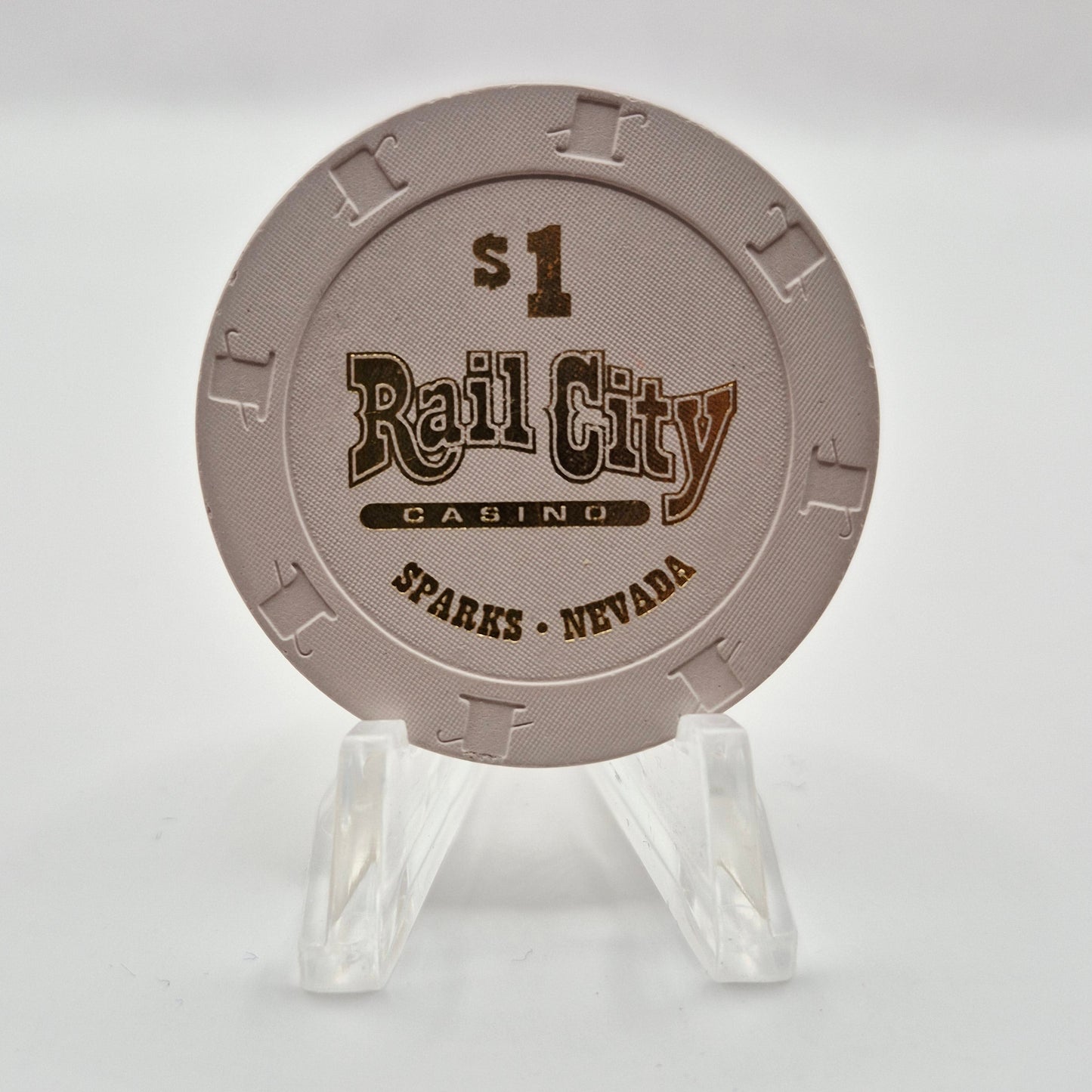 Rail City Casino Sparks Nevada 2012 $1 Casino Chip D0473 *Circulated