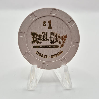 Rail City Casino Sparks Nevada 2012 $1 Casino Chip D0473 *Circulated