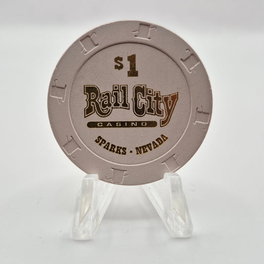 Rail City Casino Sparks Nevada 2012 $1 Casino Chip D0473 *Circulated