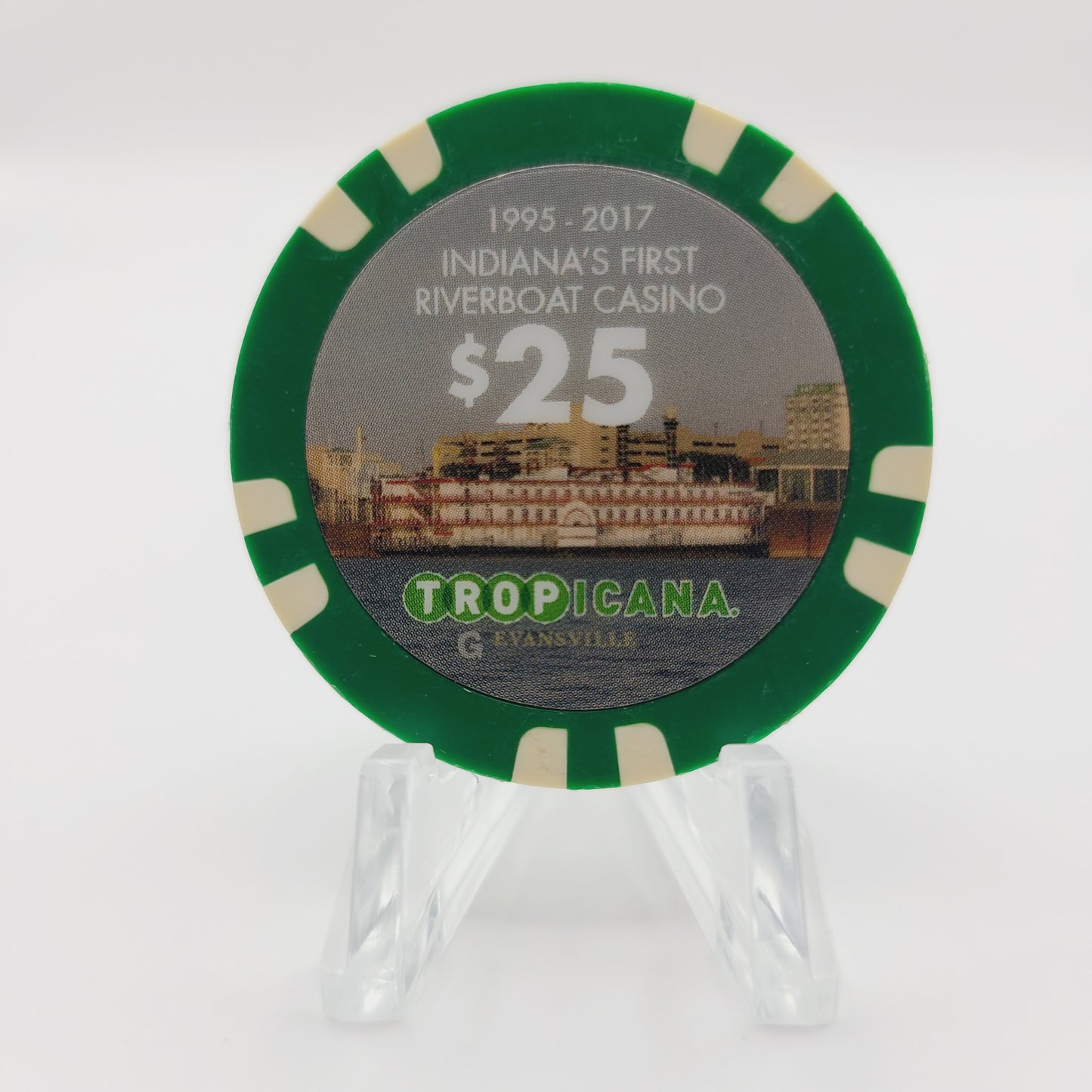 Tropicana Hotel Casino Evansville Indiana "Grand Opening" $25 Casino Chip
