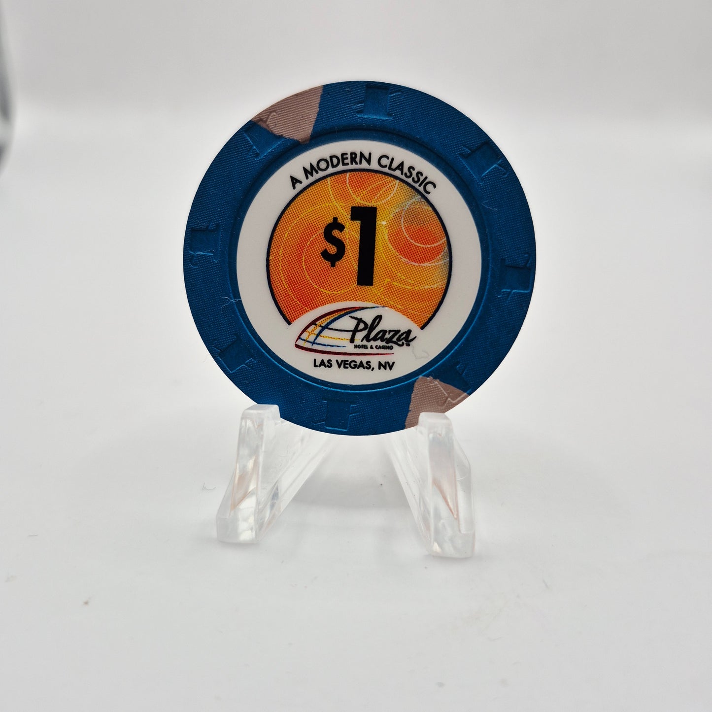 Plaza Hotel Casino Las Vegas Nevada 2012 $1 Casino Chip D0411