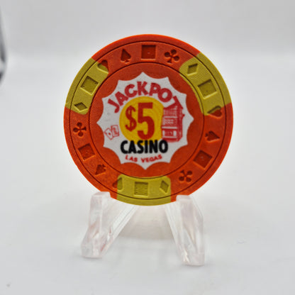 Jackpot Casino Las Vegas Nevada 1971 $5 Casino Chip N1800