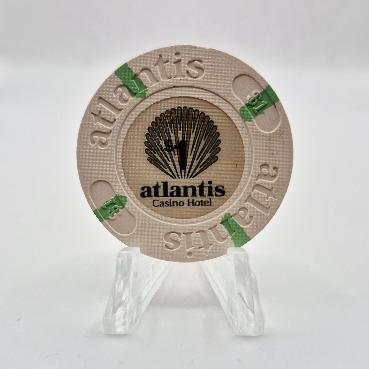 Atlantis Casino Atlantic City New Jersey $1 Casino Chip *Circulated